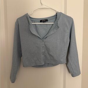 Missguided Sky Blue Crop Top